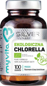 Chlorella BIO Prášek 100g MYVITA SILBER PURE